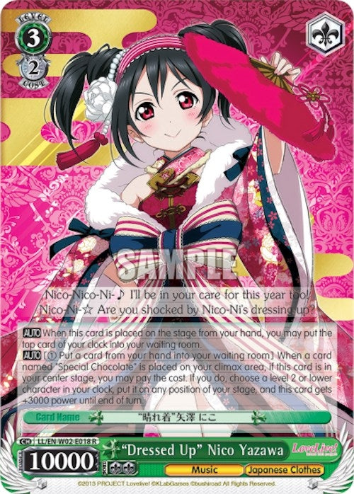 ’Dressed Up’ Nico Yazawa (2018) [LL/EN-W02] - Weiss Schwarz Single