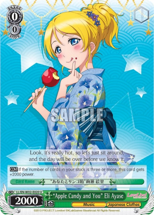 ’Apple Candy and You’ Eli Ayase (2020) [LL/EN-W02] - Weiss Schwarz Single