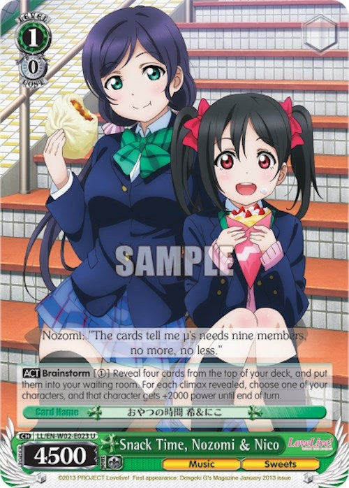 Snack Time Nozomi & Nico (2023) [LL/EN-W02] - Weiss Schwarz Single
