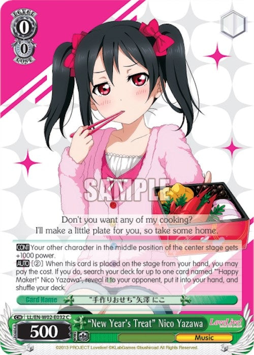 ’New Year’s Treat’ Nico Yazawa (2032) [LL/EN-W02] - Weiss Schwarz Single
