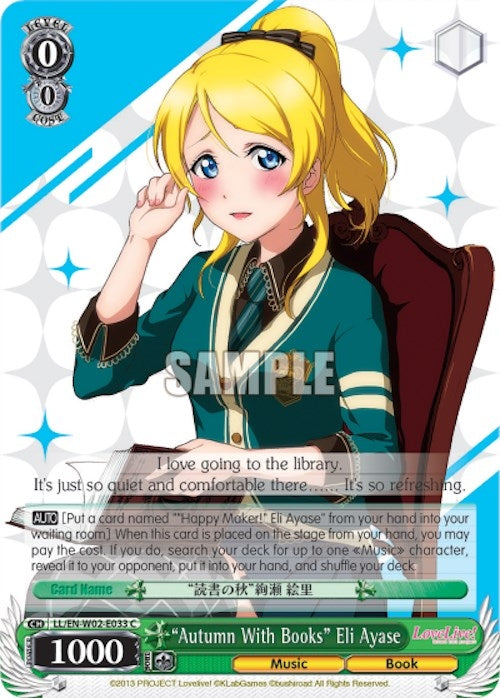 ’Autumn With Books’ Eli Ayase (2033) [LL/EN-W02] - Weiss Schwarz Single