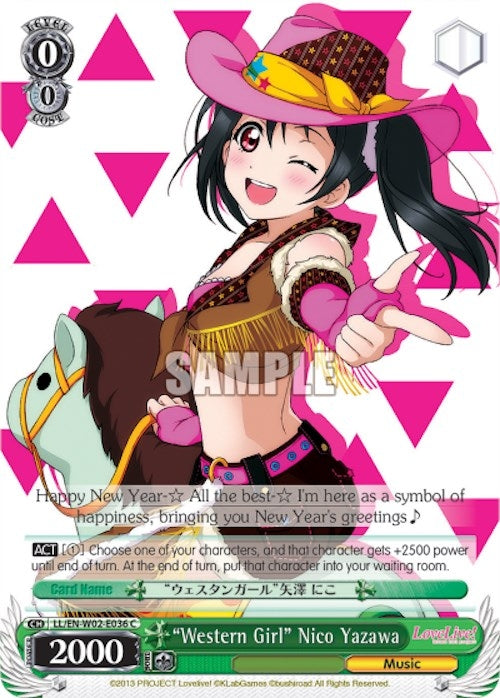 ’Western Girl’ Nico Yazawa (2036) [LL/EN-W02] - Weiss Schwarz Single