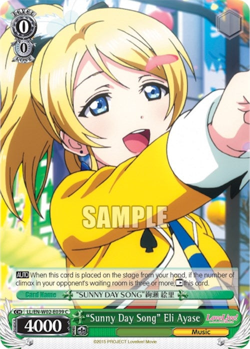 ’Sunny Day Song’ Eli Ayase (2039) [LL/EN-W02] - Weiss Schwarz Single