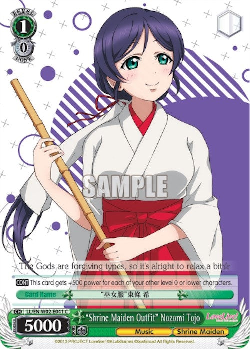 ’Shrine Maiden Outfit’ Nozomi Tojo (2041) [LL/EN-W02] - Weiss Schwarz Single