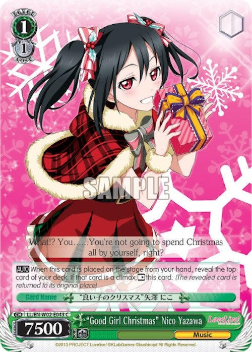 ’Good Girl Christmas’ Nico Yazawa (2043) [LL/EN-W02] - Weiss Schwarz Single