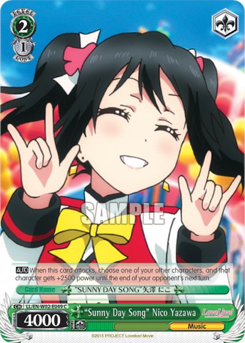 ’Sunny Day Song’ Nico Yazawa (2049) [LL/EN-W02] - Weiss Schwarz Single