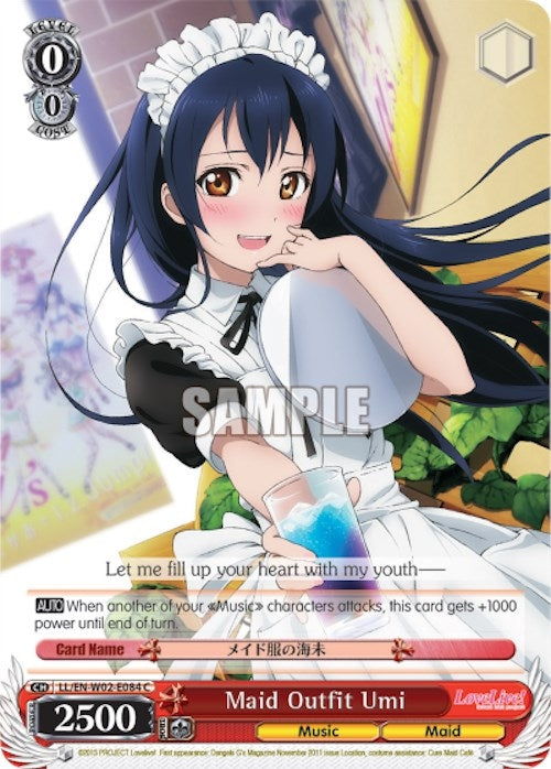Maid Outfit Umi (2084) [LL/EN-W02] - Weiss Schwarz Single