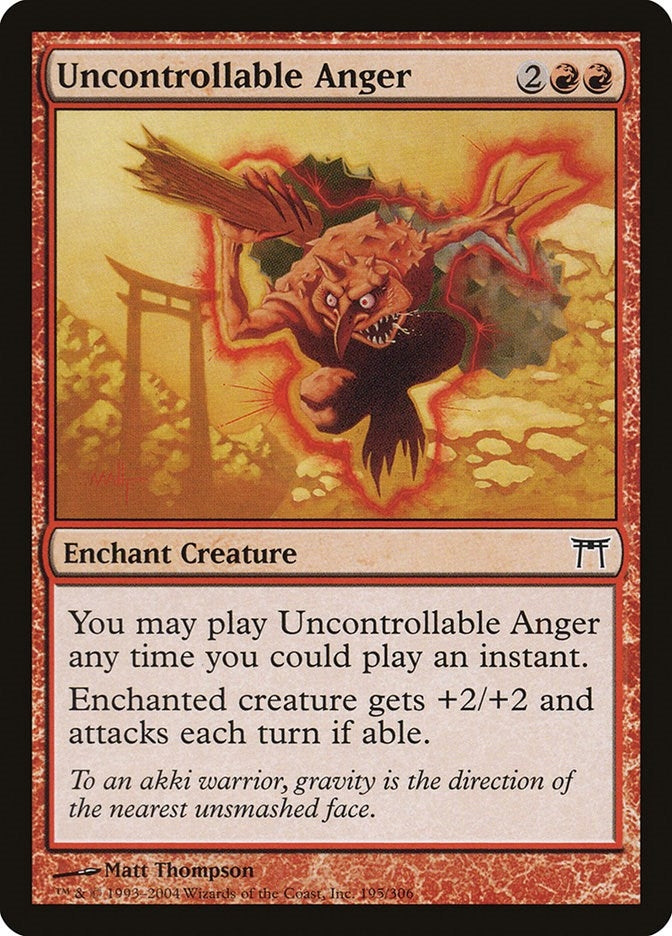 Uncontrollable Anger (195) [CHK] - MTG Single