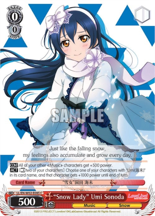 ’Snow Lady’ Umi Sonoda (2085) [LL/EN-W02] - Weiss Schwarz Single