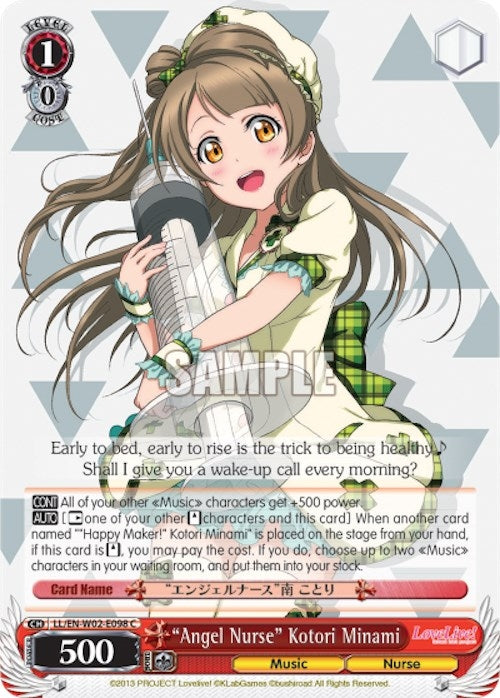 ’Angel Nurse’ Kotori Minami (2098) [LL/EN-W02] - Weiss Schwarz Single