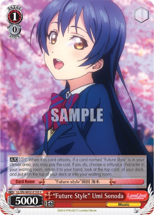 ’Future Style’ Umi Sonoda (2103) [LL/EN-W02] - Weiss Schwarz Single