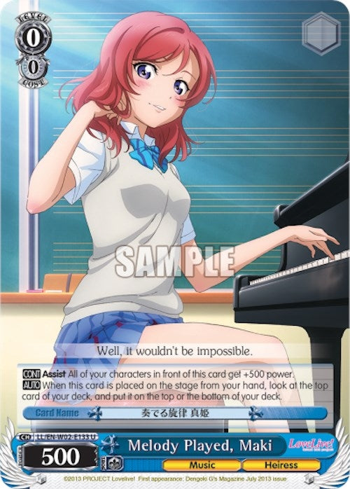 Melody Played Maki (2133) [LL/EN-W02] - Weiss Schwarz Single