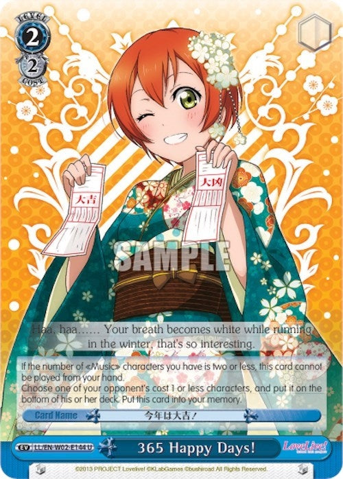 365 Happy Days! (2144) [LL/EN-W02] - Weiss Schwarz Single