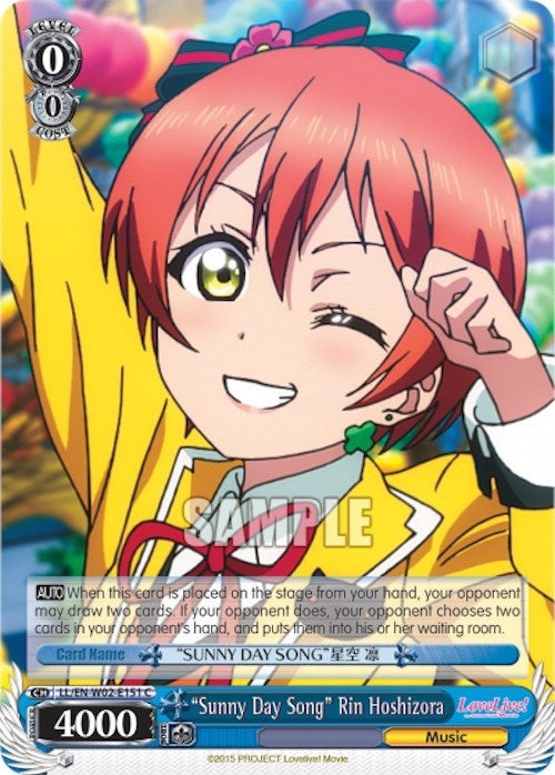 ’Sunny Day Song’ Rin Hoshizora (2151) [LL/EN-W02] - Weiss Schwarz Single