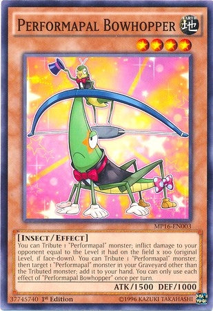 Performapal Bowhopper (16003) (MP16) - YuGiOh Single