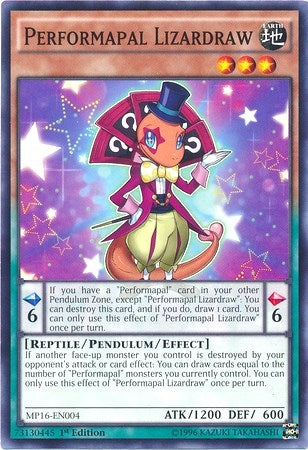 Performapal Lizardraw (16004) (MP16) - YuGiOh Single