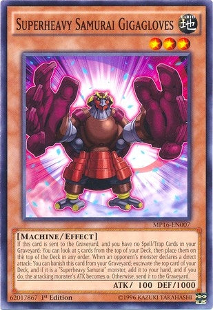 Superheavy Samurai Gigagloves (16007) (MP16) - YuGiOh Single