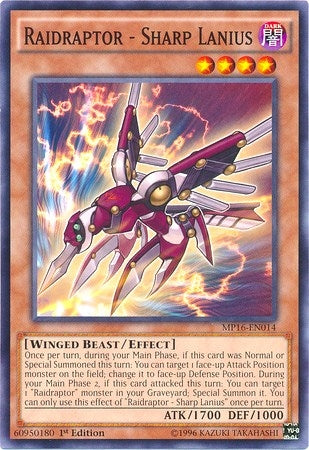 Raidraptor - Sharp Lanius (16014) (MP16) - YuGiOh Single