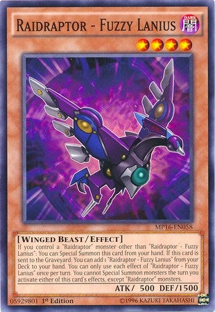 Raidraptor - Fuzzy Lanius (16058) (MP16) - YuGiOh Single