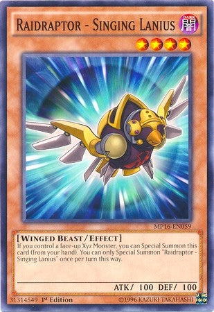 Raidraptor - Singing Lanius (16059) (MP16) - YuGiOh Single