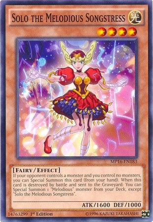 Solo the Melodious Songstress (16183) (MP16) - YuGiOh Single