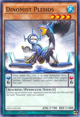Dinomist Plesios (16194) (MP16) - YuGiOh Single