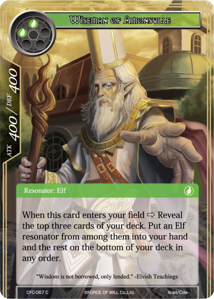 Wiseman of Amonsulle (67) [CFC] - Force of Will Single