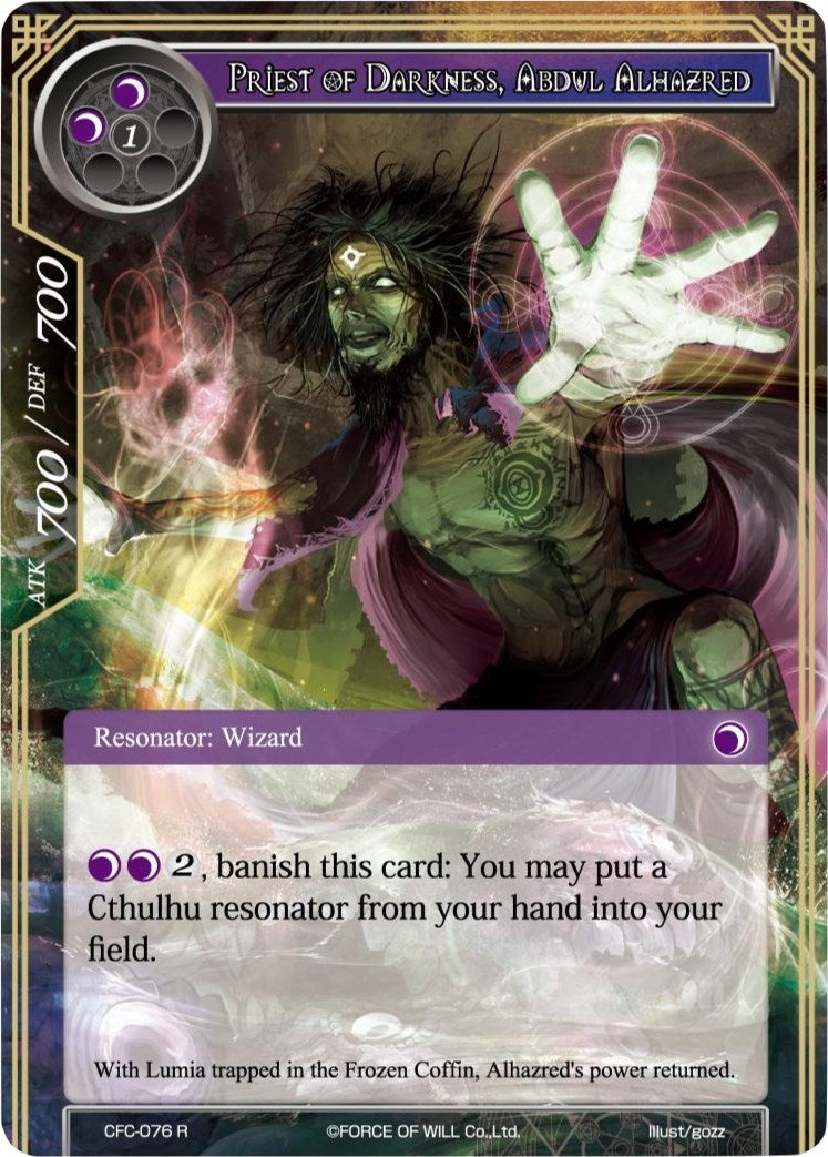 Priest of Darkness Abdul Alhazred (Textured Foil) (76) [CFC] - Force of Will Single