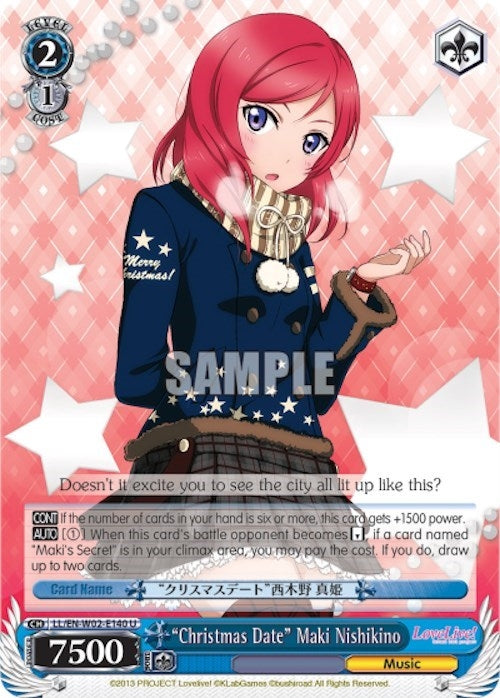 ’Christmas Date’ Maki Nishikino (2140) [LL/EN-W02] - Weiss Schwarz Single