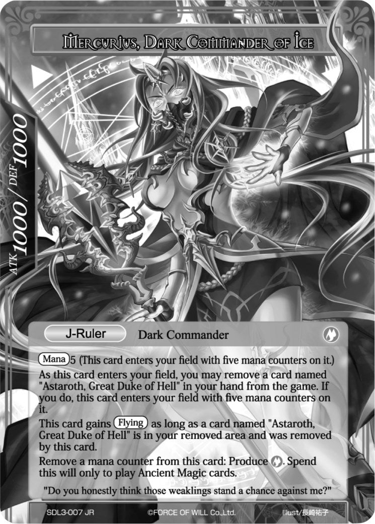 Mercurius Wizard of the Water Star // Mercurius Dark Commander of Ice (Uber Rare) (3007) [CFC] - Force of Will Single