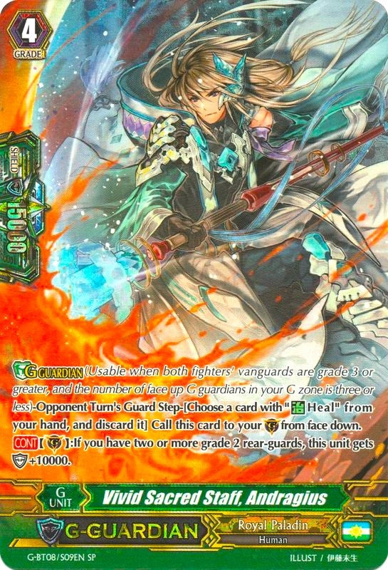 Vivid Sacred Staff Andragius (SP) (809) [G-BT08] - Cardfight Vanguard Single