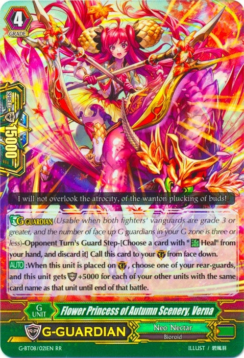 Flower Princess of Autumn Scenery Verna (8021) [G-BT08] - Cardfight Vanguard Single