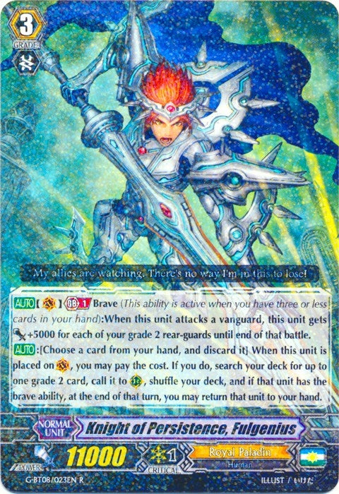 Knight of Persistence Fulgenius (8023) [G-BT08] - Cardfight Vanguard Single