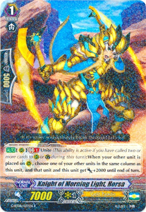 Knight of Morning Light Horsa (8027) [G-BT08] - Cardfight Vanguard Single