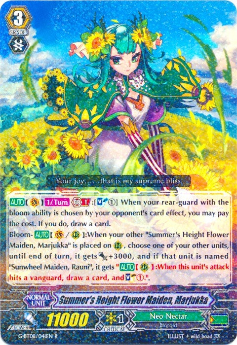Summer’s Height Flower Maiden Marjukka (8041) [G-BT08] - Cardfight Vanguard Single