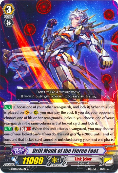 Drill Monk of the Fierce Foot (8066) [G-BT08] - Cardfight Vanguard Single
