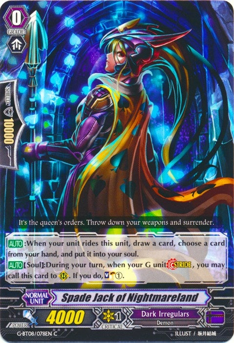 Spade Jack of Nightmareland (8078) [G-BT08] - Cardfight Vanguard Single