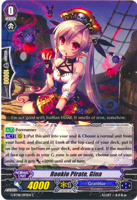 Rookie Pirate Gina (8093) [G-BT08] - Cardfight Vanguard Single