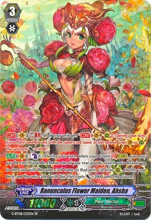 Ranunculus Flower Maiden Ahsha (SP) (835) [G-BT08] - Cardfight Vanguard Single