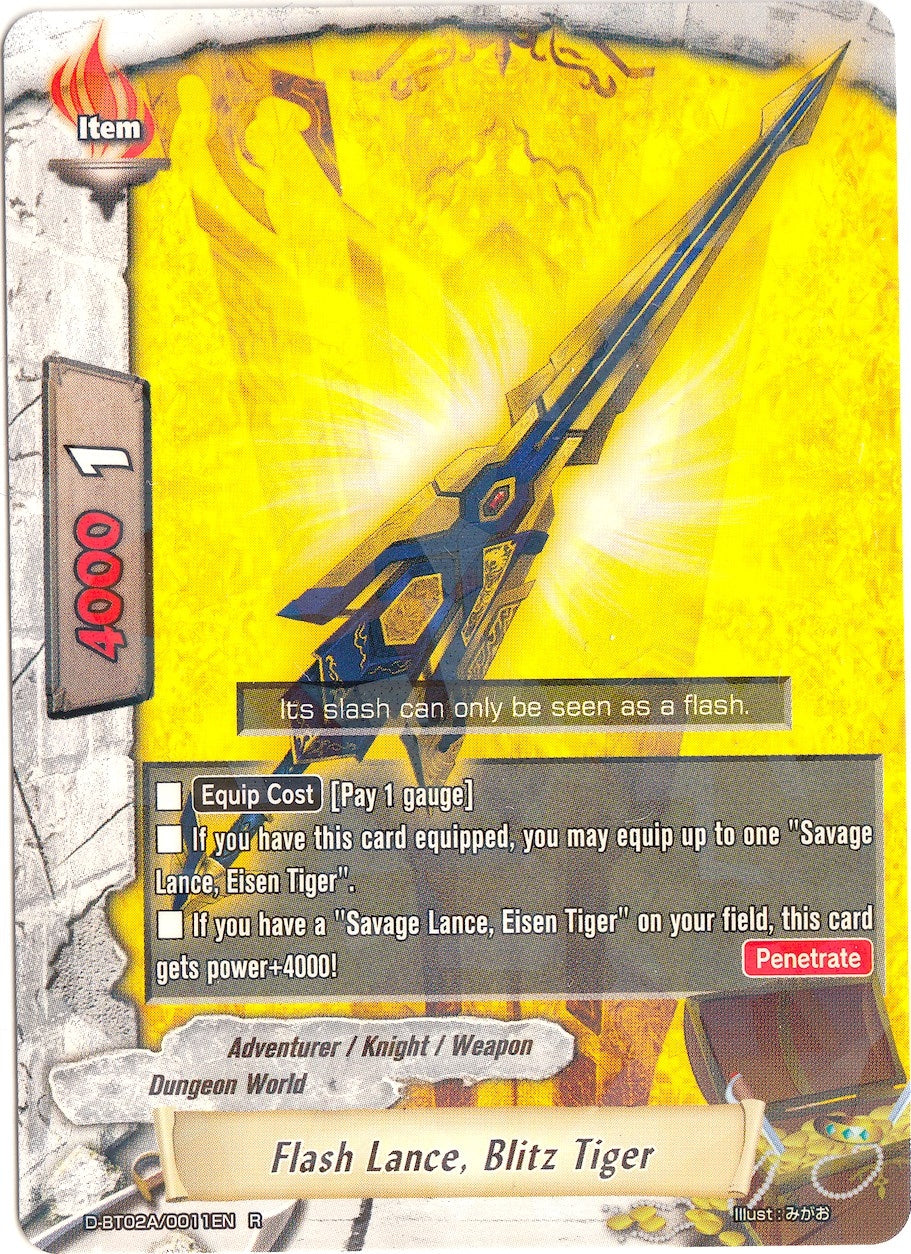 Flash Lance Blitz Tiger (20011) [D-BT02A] - Future Card BuddyFight Single