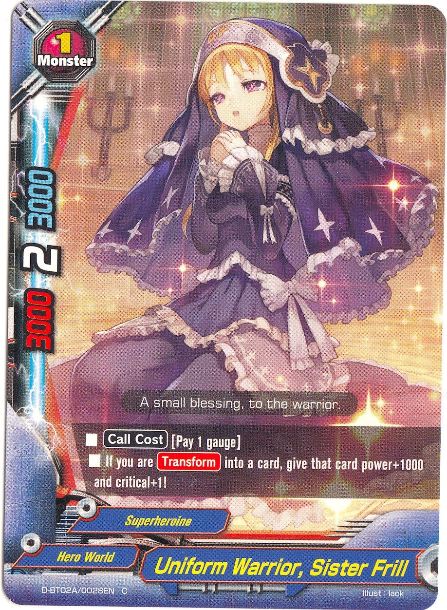 Uniform Warrior Sister Frill (20028) [D-BT02A] - Future Card BuddyFight Single