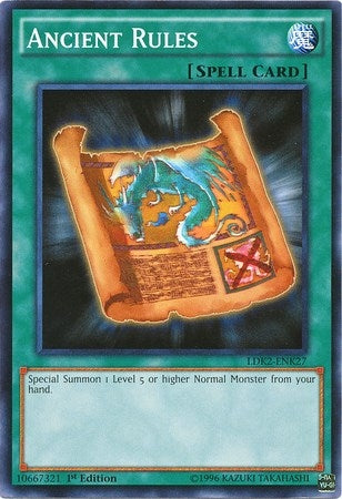 Ancient Rules (227) (LDK2) - YuGiOh Single