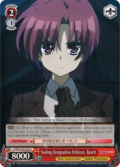 Sealing Designation Enforcer Bazett (4023) [PI/EN-S04] - Weiss Schwarz Single
