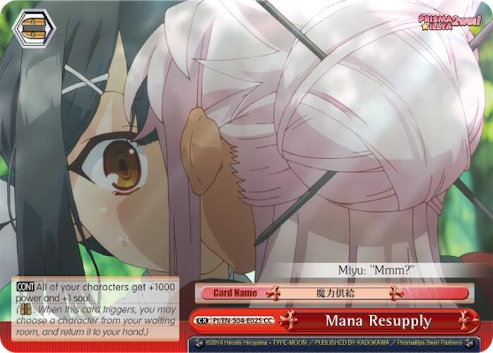 Mana Resupply (4025) [PI/EN-S04] - Weiss Schwarz Single