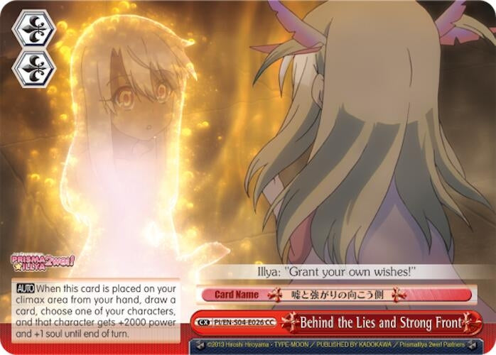 Behind the Lies and Strong Front (4026) [PI/EN-S04] - Weiss Schwarz Single