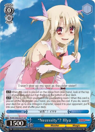 ’Necessity’? Illya (SR) (4027) [PI/EN-S04] - Weiss Schwarz Single