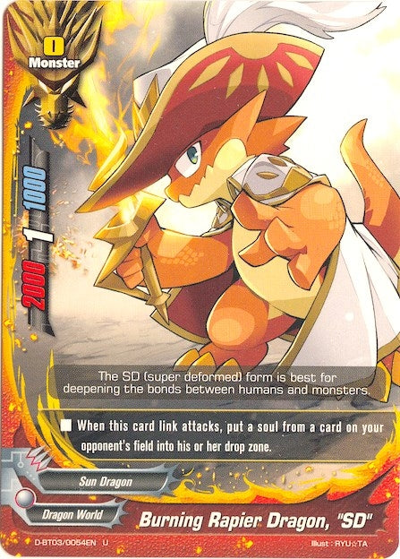 Burning Rapier Dragon ’SD’ (30054) [D-BT03] - Future Card BuddyFight Single