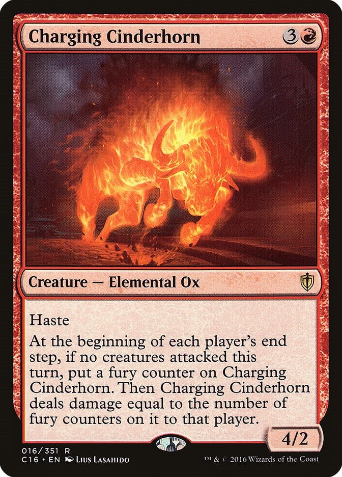 Charging Cinderhorn (16) [C16] - MTG Single