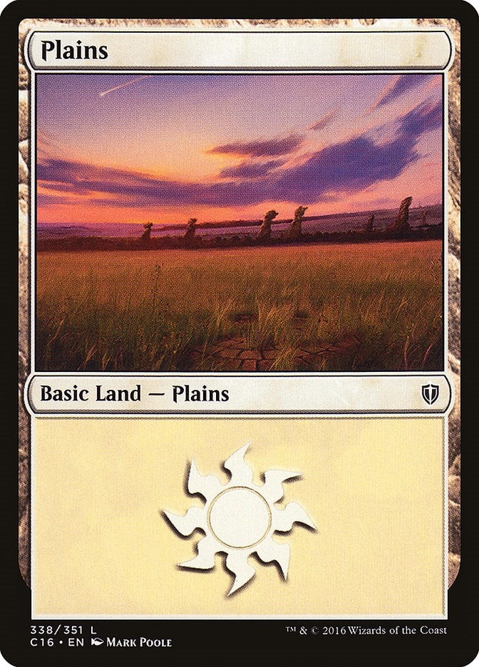 Plains (338) (338) [C16] - MTG Single