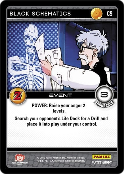 Black Schematics (9) [AWA] - Dragon Ball Z TCG Single